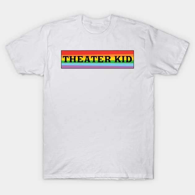 Theater Kid Rainbow horizontal 3 T-Shirt by Becky-Marie